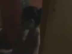 Watch this spy video of a dilettante with pale brunette hair showing off her enormous bottles of natural milk.